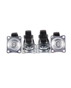 007800 Zwenkwiel set 50 mm zwart 4 dlg