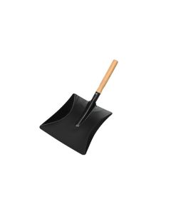 013836 Dustpan powder coated steel + wooden handle