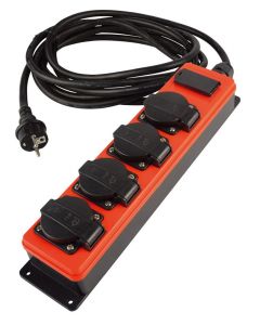 QwattPro distribution block Socketmaster with cable 10 meters 3x2.5mm.