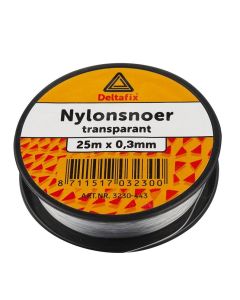 NYLON SNOER TRANSPARANT 1 MM DIK / 25 MTR LANG