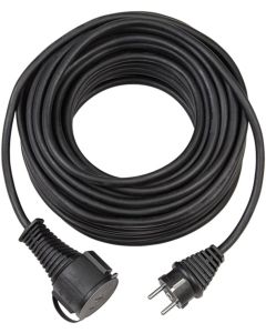 Brennenstuhl IP44 rubber extension cord 25m black H05RR-F 3G1,5