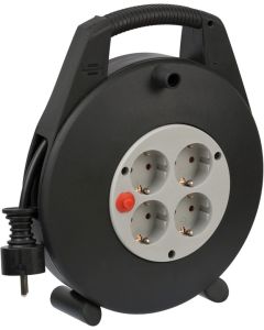 Brennenstuhl Vario Line cable reel 4-gang black/light gray 10m H05VV-F 3G1,5