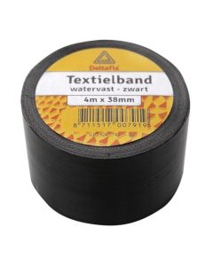 TEXTIELBAND WATERVAST ZWART 38MM.